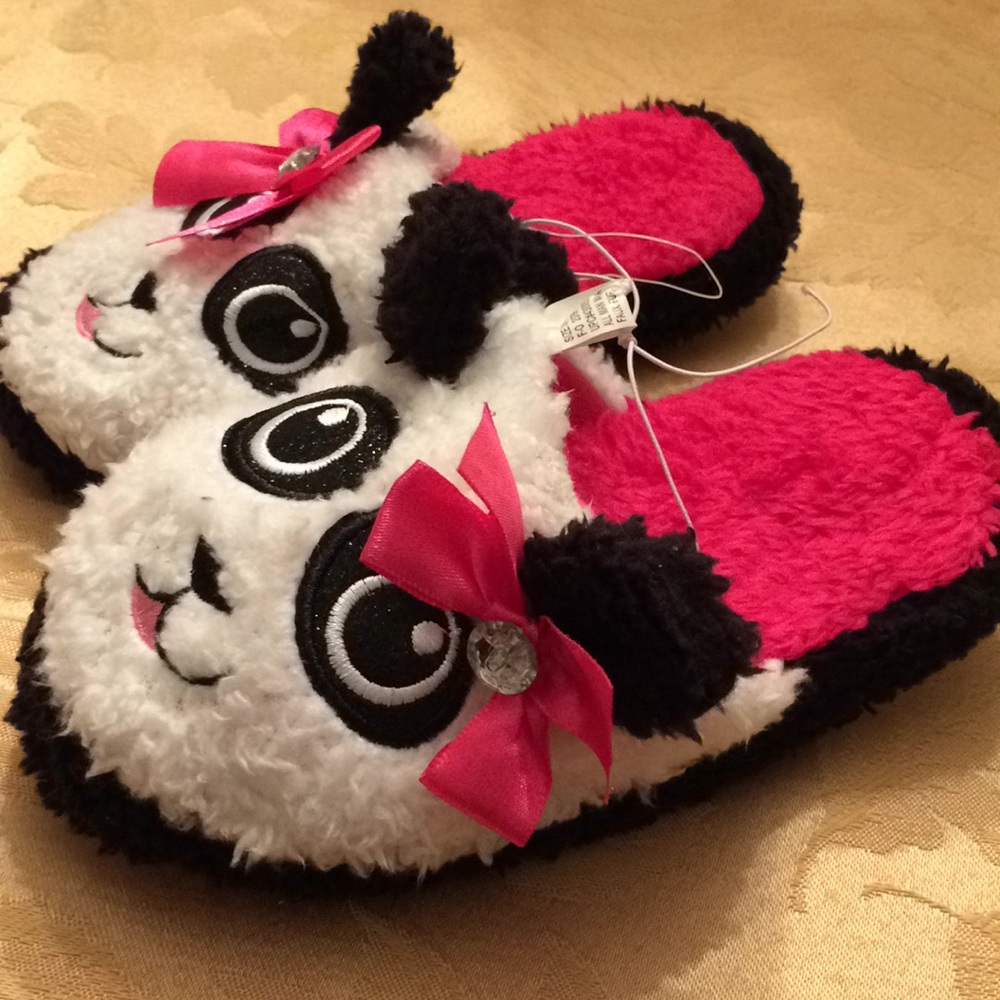girls panda slippers